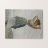 Vrouw Ontspannen op het strand Legpuzzel (Horizontaal)