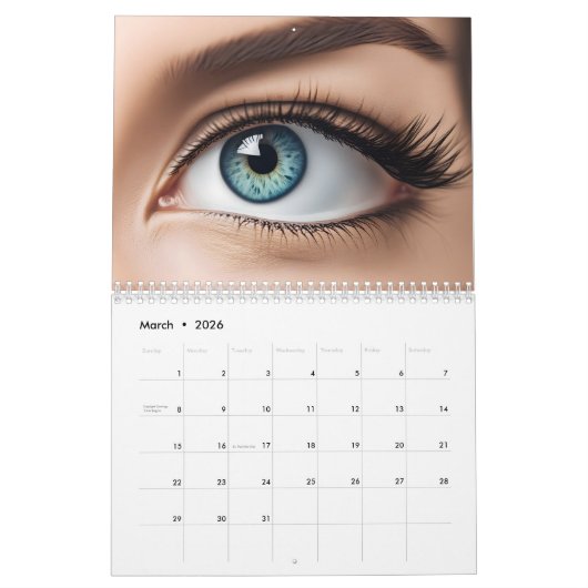 Vrouw oog kalender (Mar 2026)
