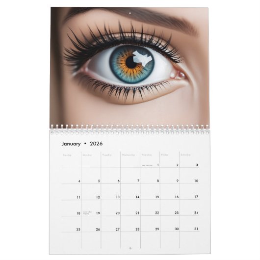 Vrouw oog kalender (Jan 2026)