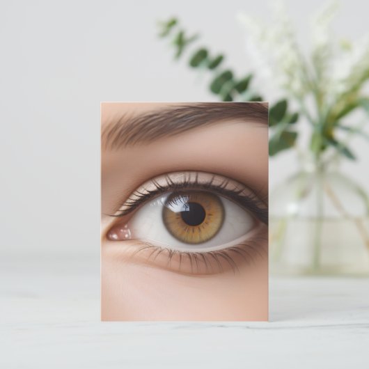 Vrouw oogmacro briefkaart (Staand voorkant)