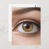 Vrouw oogmacro briefkaart (Voorkant / Achterkant)