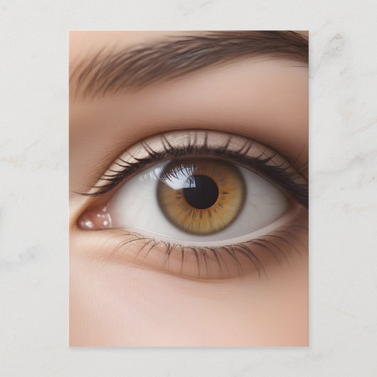 Vrouw oogmacro briefkaart (Voorkant)
