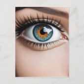 Vrouw oogmacro briefkaart (Voorkant)