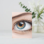 Vrouw oogmacro briefkaart (Staand voorkant)