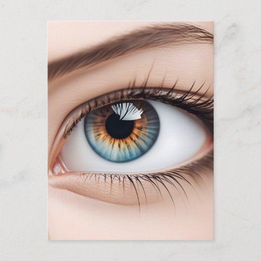 Vrouw oogmacro briefkaart (Voorkant)