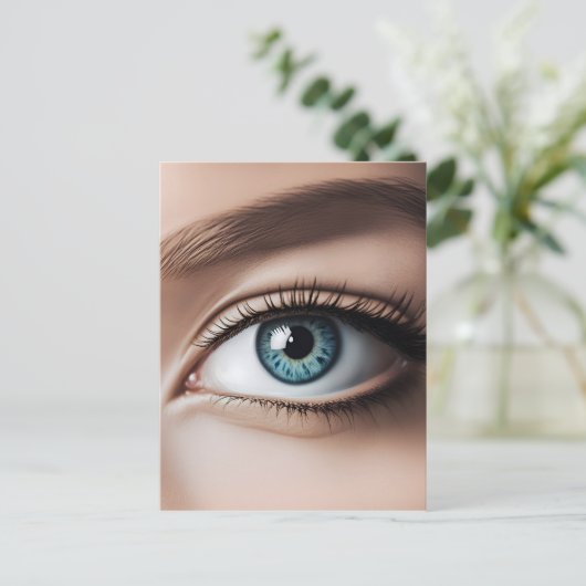 Vrouw oogmacro briefkaart (Staand voorkant)