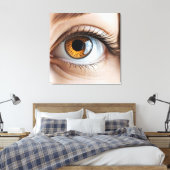 Vrouw oogmacro canvas afdruk (Insitu (Slaapkamer))