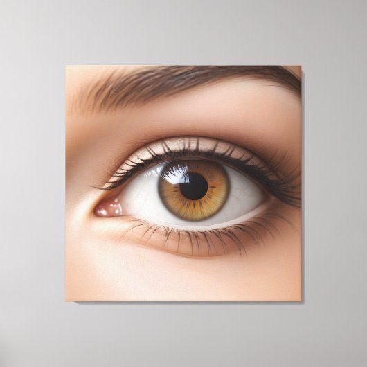 Vrouw oogmacro canvas afdruk (Voorkant)