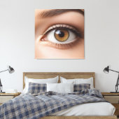 Vrouw oogmacro canvas afdruk (Insitu (Slaapkamer))