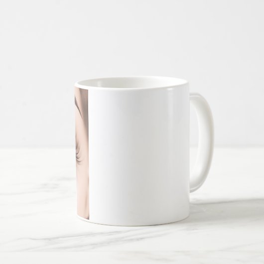 Vrouw oogmacro koffiemok (Voorkant rechts)