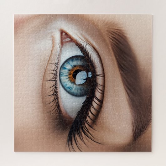 Vrouw oogmacro legpuzzel (Horizontaal)