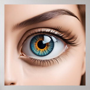 Vrouw oogmacro poster