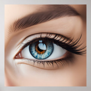 Vrouw oogmacro poster