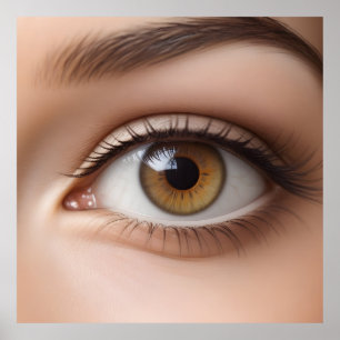 Vrouw oogmacro poster