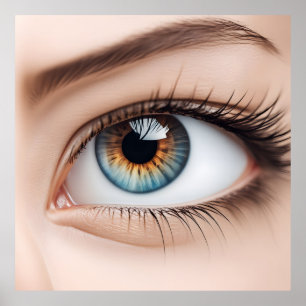 Vrouw oogmacro poster