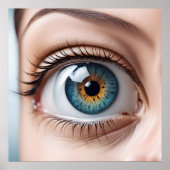 Vrouw oogmacro poster (Voorkant)