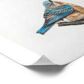 Vrouw Oostelijke Bluebird Art Print (Hoek)