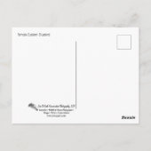 Vrouw Oosterse Bluebird Briefkaart (Achterkant)