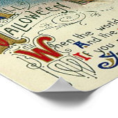 Vrouw op Broomstick All Halloween Poster (Hoek)