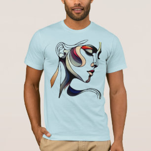 Vrouw op Canvas – Abstract Expressionisme Concept T-shirt