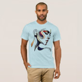 Vrouw op Canvas – Abstract Expressionisme Concept T-shirt (Voorkant volledig)
