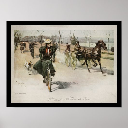 Vrouw op de fiets 1897 poster (Voorkant)