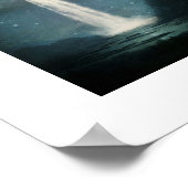 Vrouw op de maan Kaart Poster (Hoek)