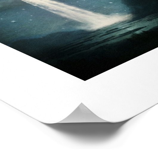 Vrouw op de maan Kaart Poster (Hoek)