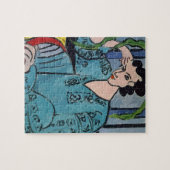 Vrouw op de stijl van de Telefoon Cell Legpuzzel (Horizontaal)