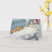 Vrouw op een bank 1913 door Carl Larsson Kaart (Gele Bloem)