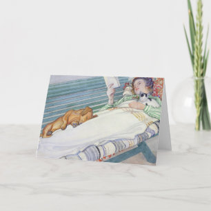 Vrouw op een bank 1913 door Carl Larsson Kaart