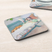 Vrouw op een bank, 1913 (m/vc op papier) drankjes onderzetter (Linkerzijde)