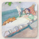 Vrouw op een bank, 1913 (m/vc op papier) drankjes onderzetter<br><div class="desc">Collectie afbeelding nummer:  XIR180155 Vrouw op een bank,  1913 (w/c op papier). Larsson,  Carl (1853-1919),  waterverf op papier. Louvre,  Parijs,  France Giraudon.  1913</div>