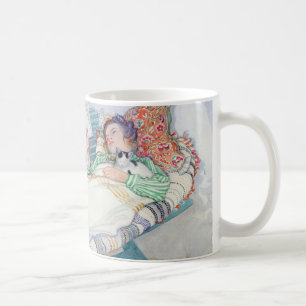 Vrouw op een bank, 1913 (m/vc op papier) koffiemok