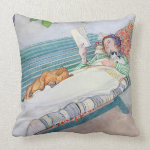 Vrouw op een bank, 1913 (m/vc op papier) kussen