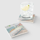 Vrouw op een bank, 1913 (m/vc op papier) stenen onderzetter (Zijkant)