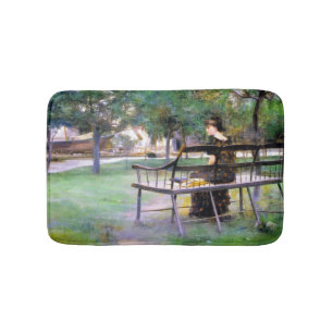 Vrouw op een bank (door Edwin Austin Abbey) Badmat