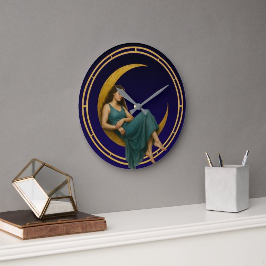 Vrouw op een maansikkel grote klok (Kantoor)