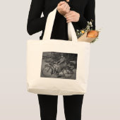 Vrouw op een Motorfiets Early 1900  Grote Tote Bag (Voorkant (product))