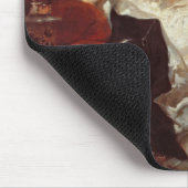 Vrouw op een rode sofa muismat (Hoek)