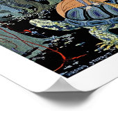 Vrouw op een schildpad poster (Hoek)