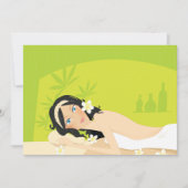Vrouw op een Spa Uitnodigingen (Voorkant)