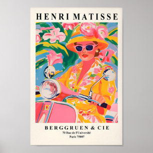 Vrouw op een Vespa, Maximalist Decor, Matisse Prin Poster