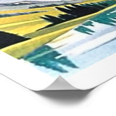 Vrouw op golf in Zwitserland, Lenzerheide, Valbell Poster (Hoek)