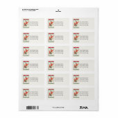 Vrouw op het adreslabel van kerstbal etiket (Full Sheet)