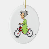 VROUW OP HET BIKE ORNAMENT (Rechts)
