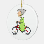 VROUW OP HET BIKE ORNAMENT (Links)