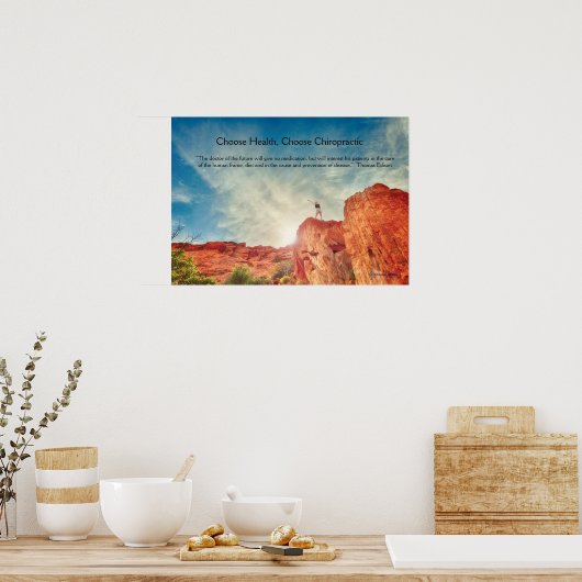 Vrouw op het poster van de rotschiropractisch (Keuken)