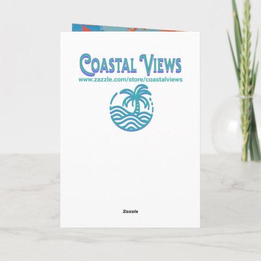 Vrouw op het strand Abstract Denken aan jou Kaart (Achterkant)