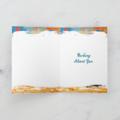 Vrouw op het strand Abstract Denken aan jou Kaart (Binnen)